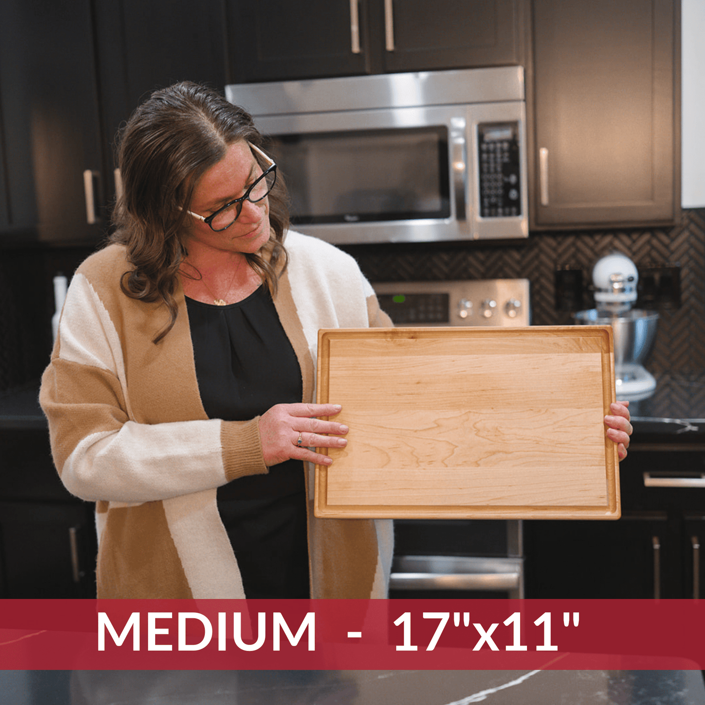 Medium Maple Wood Cutting Board/return A grade