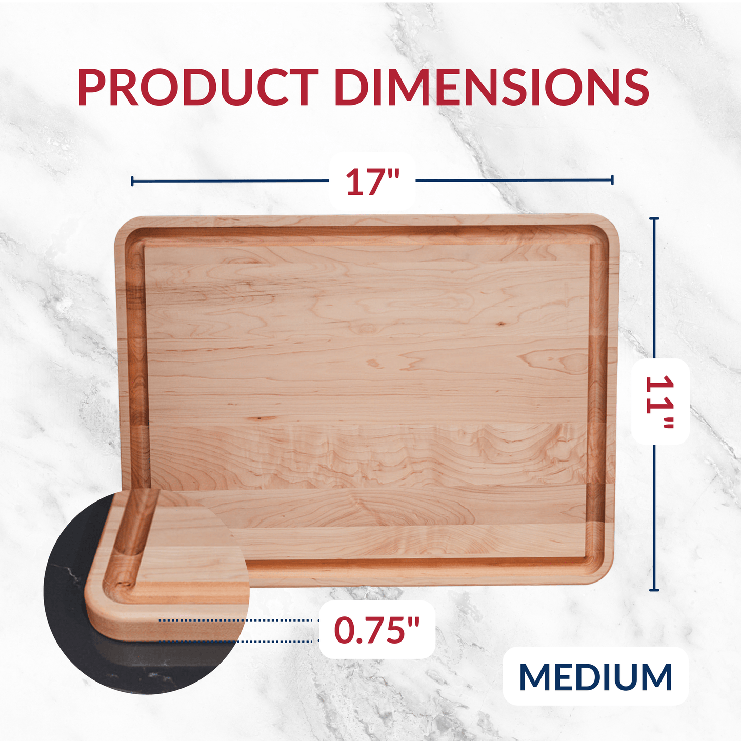 Medium Maple Wood Cutting Board/return B grade
