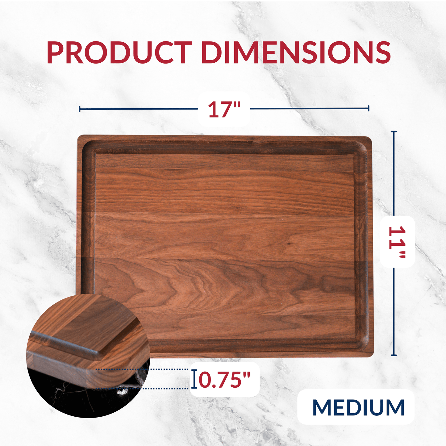 Medium Walnut Wood Cutting Board/ Return A Grade - FINAL SALE