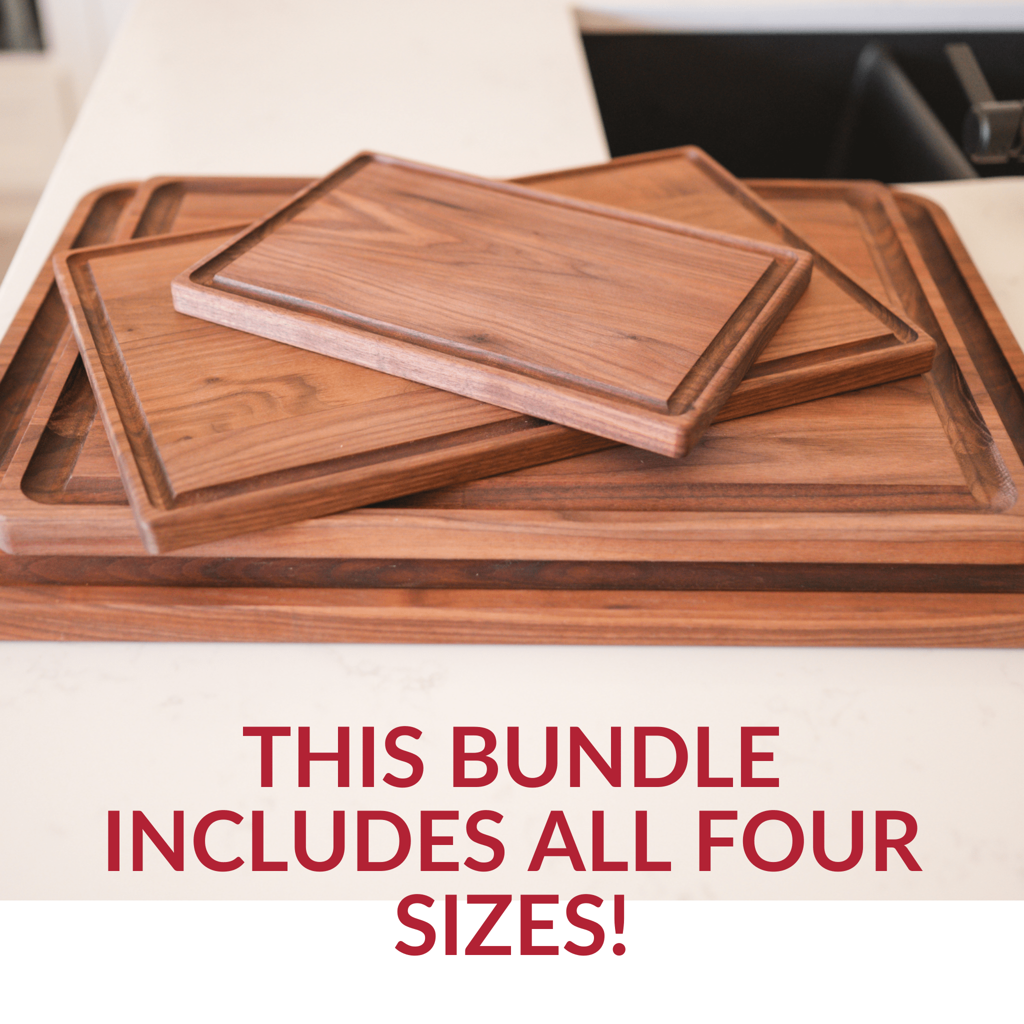 Rectangular Cutting Boards Bundle - X4 Cutting Boards