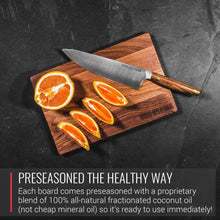 Preseasoned with Virginia Boys Kitchens natural coconut cutting board oil