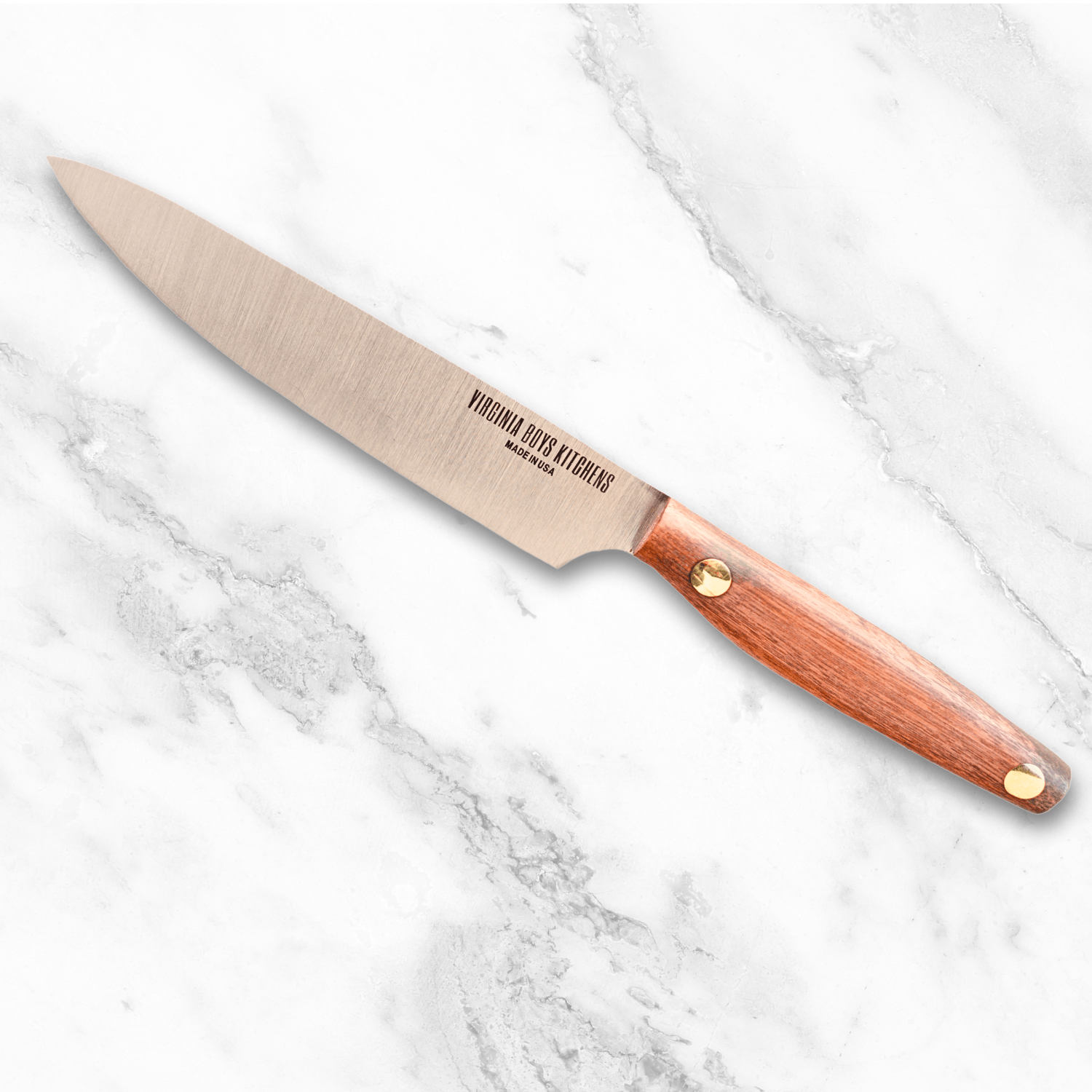 Stainless Steel Utility Knife with Walnut Wood Handles