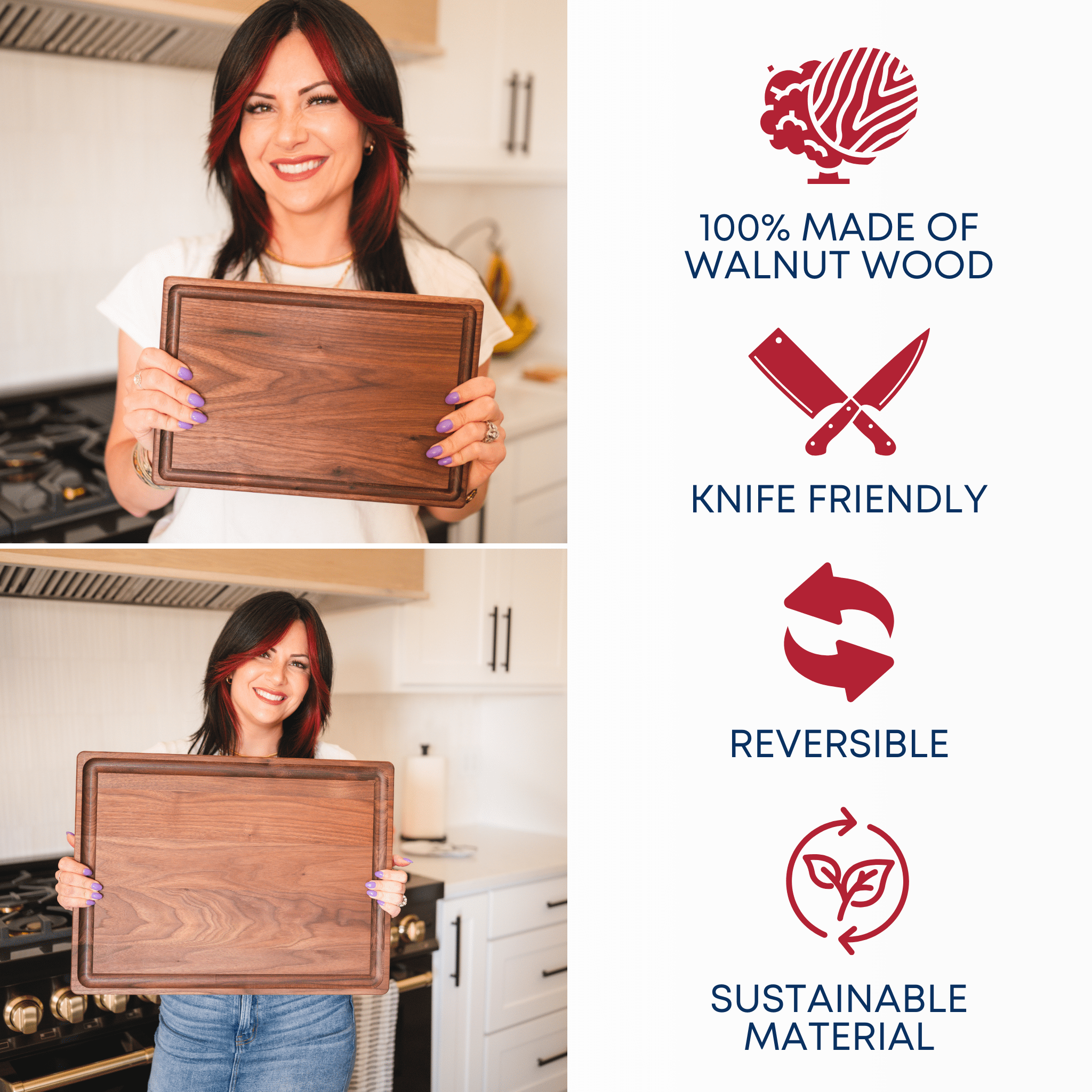 Starter Wood Cutting Board Set (3 items) - 2 Boards, plus Oil