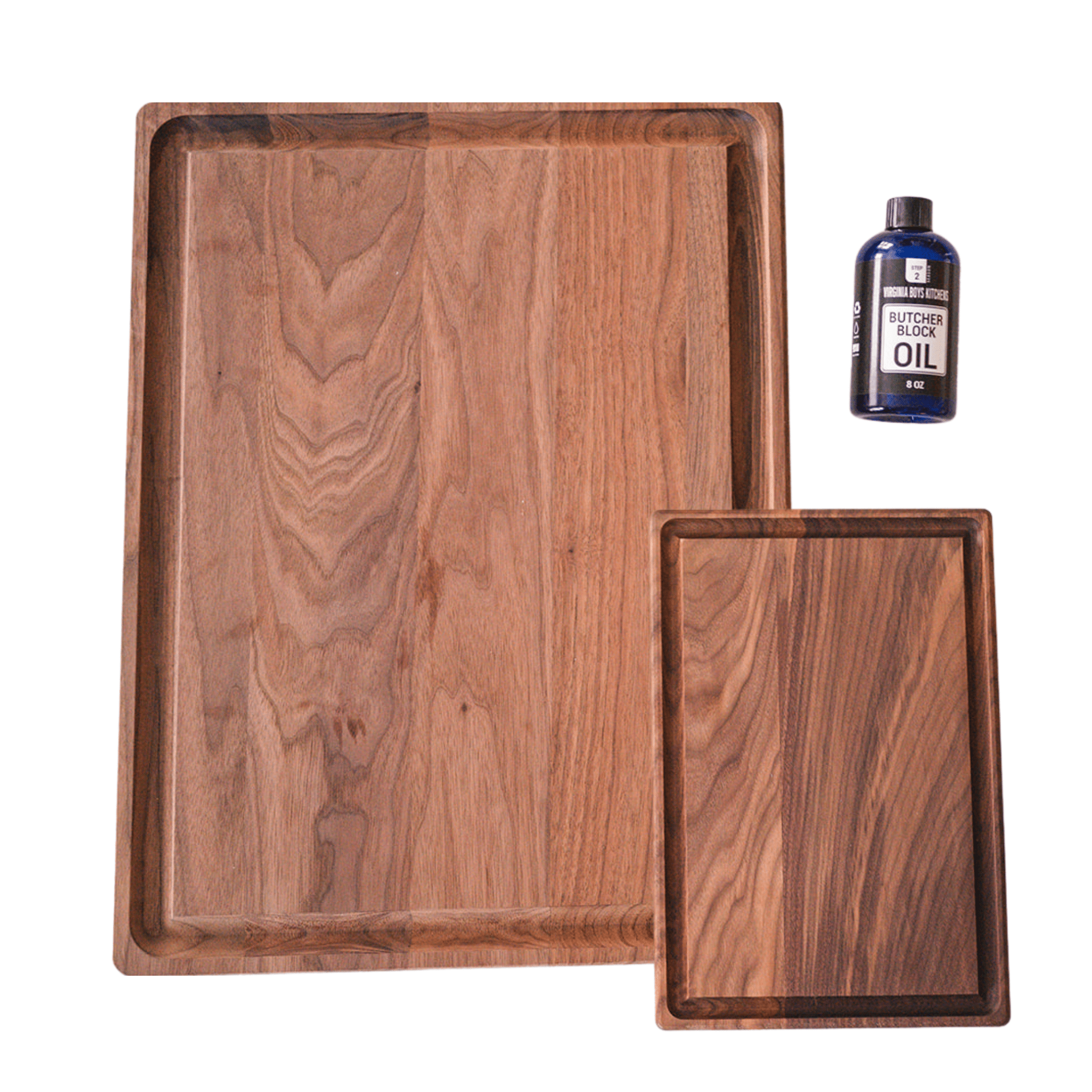 Starter Wood Cutting Board Set (3 items) - 2 Boards, plus Oil