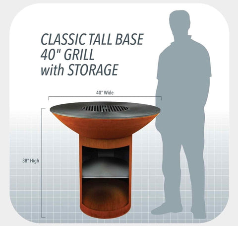 Arteflame Arteflame Classic 40" Grill - Tall Round Base With Storage by Arteflame