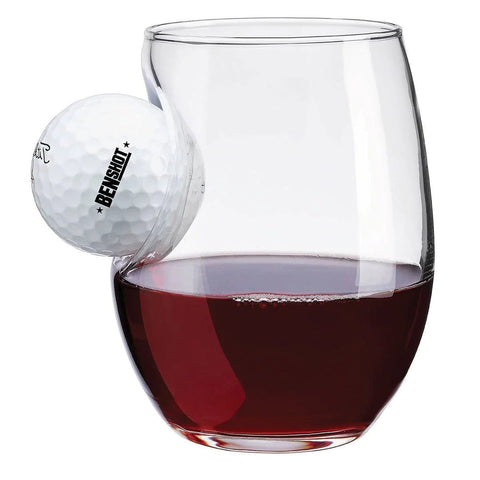 BenShot Stemless Wine Glass with Golf Ball by BenShot (15oz) wine glass
