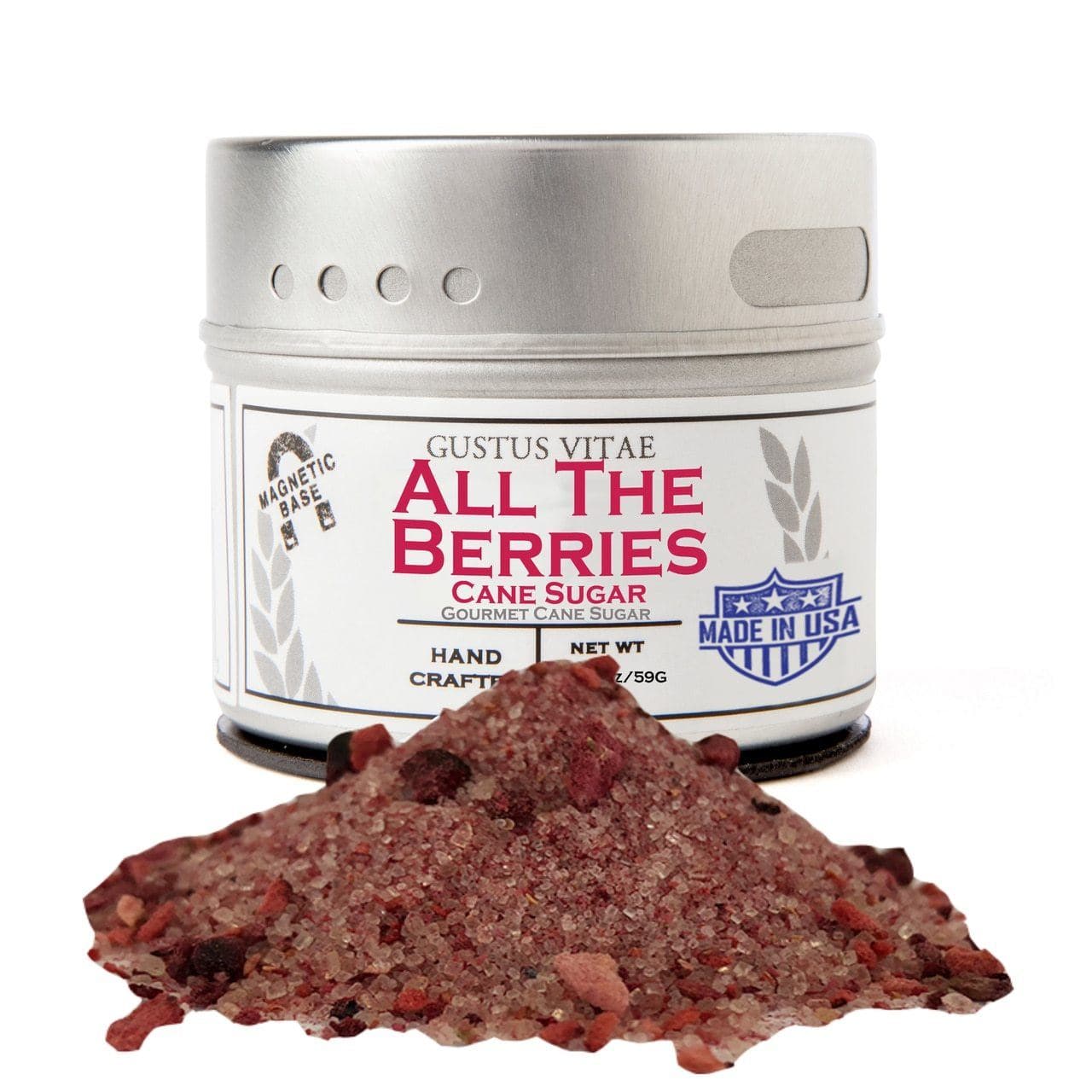 Gustus Vitae Berries & Vanilla Cane Sugars Collection - Artisan Infused Cane Sugars by Gustus Vitae Seasonings & Spices