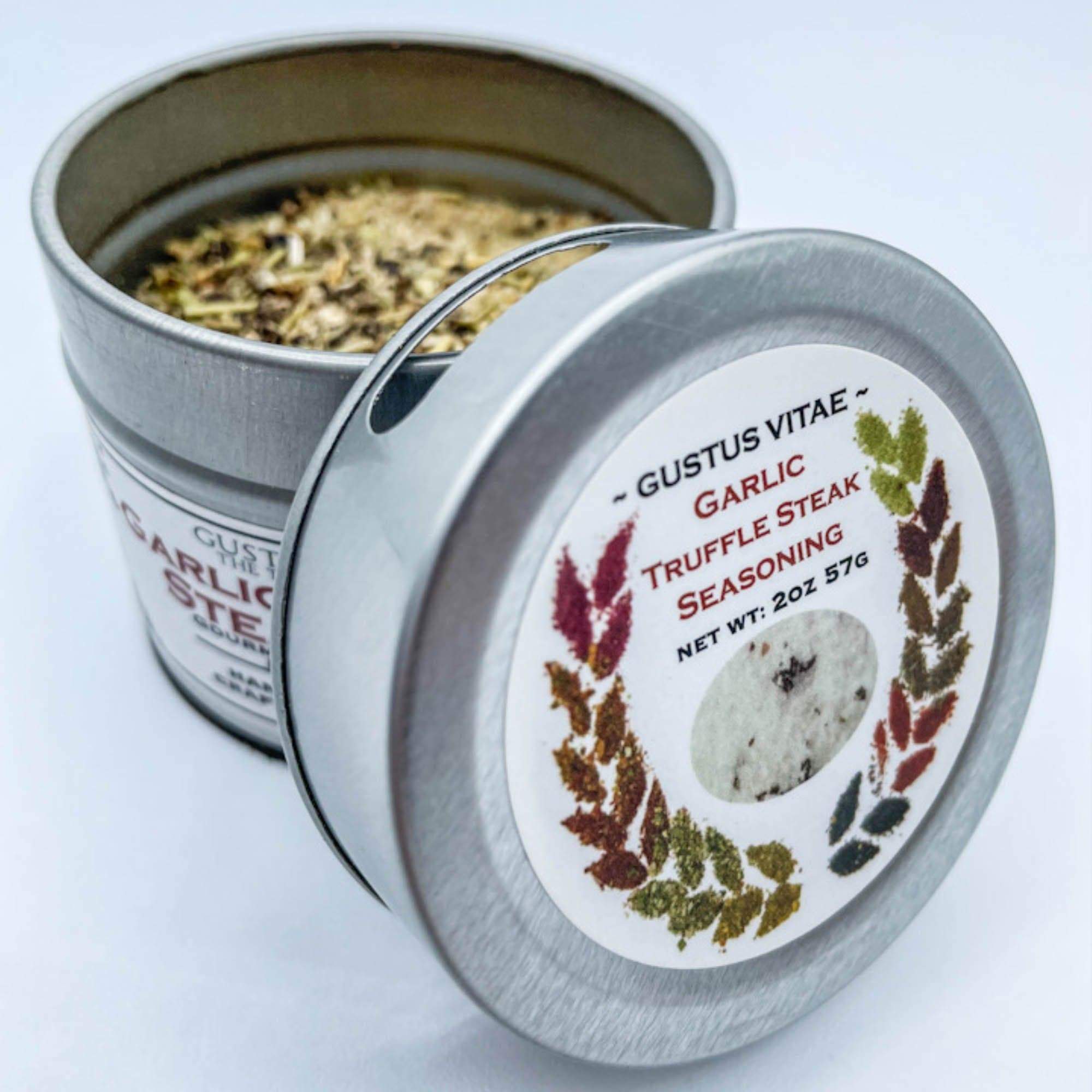 Gustus Vitae Garlic Truffle Steak Rub by Gustus Vitae Tin