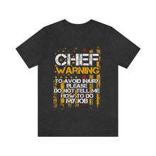 Printify Chef Warning Unisex Jersey Short Sleeve Tee T-Shirt Dark Grey Heather / S