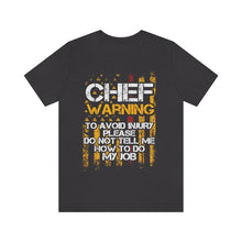 Printify Chef Warning Unisex Jersey Short Sleeve Tee T-Shirt Dark Grey / S