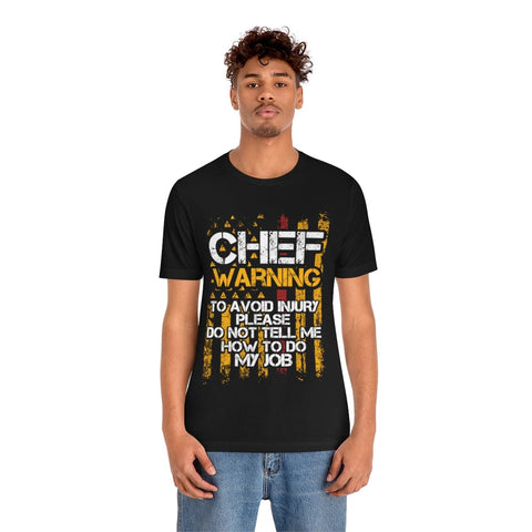 Printify Chef Warning Unisex Jersey Short Sleeve Tee T-Shirt