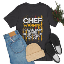 Printify Chef Warning Unisex Jersey Short Sleeve Tee T-Shirt