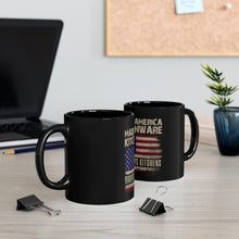 Printify MADE IN AMERICA KITCHENWARE Black Coffee Mug hidden 11oz