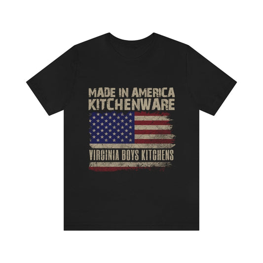 Printify MADE IN AMERICA KITCHENWARE Unisex Short Sleeve Tee hidden Black / S