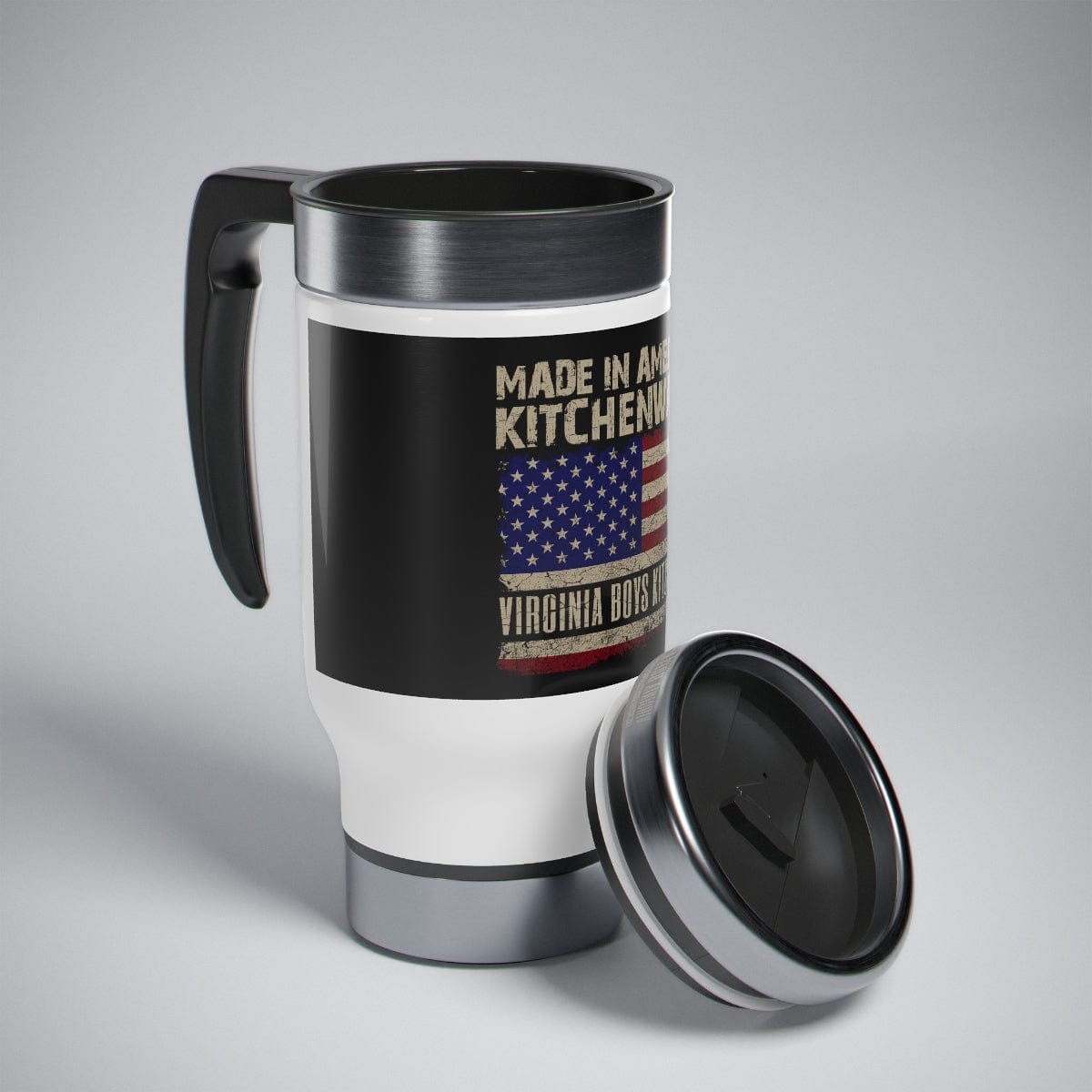 Printify Stainless Steel Travel Mug with Handle, 14oz Mug 14oz