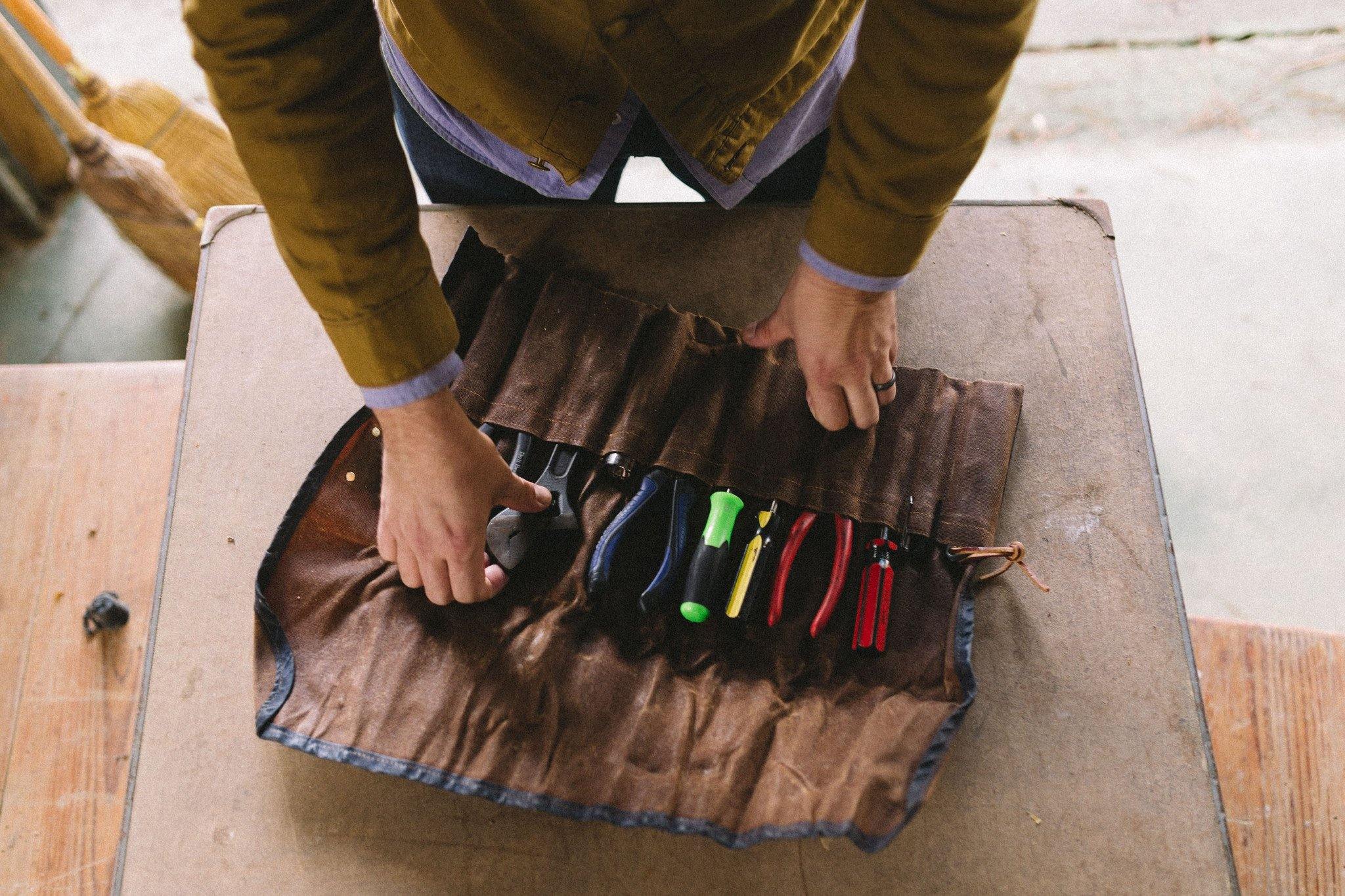 Sturdy Brothers The Orville Waxed Canvas Tool Roll by Sturdy Brothers