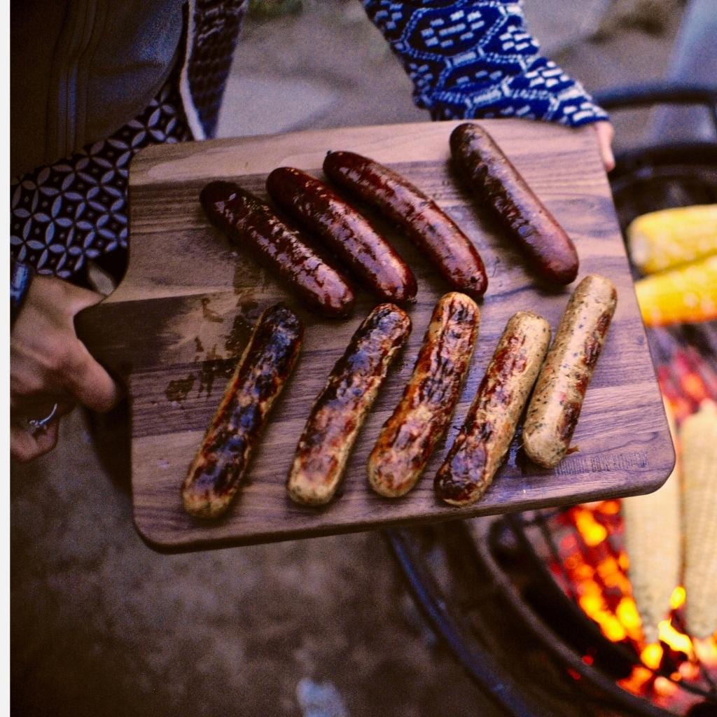 Virginia Boys Kitchens Medium 10x16 inch Walnut Handle Board Cutting Board