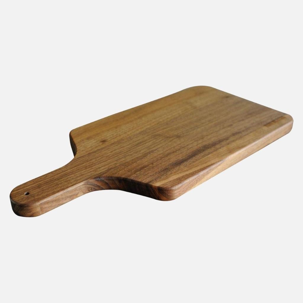 8 x 17 Walnut Cutting Board and Charcuterie Paddle with Handle by Virginia Boys Kitchens