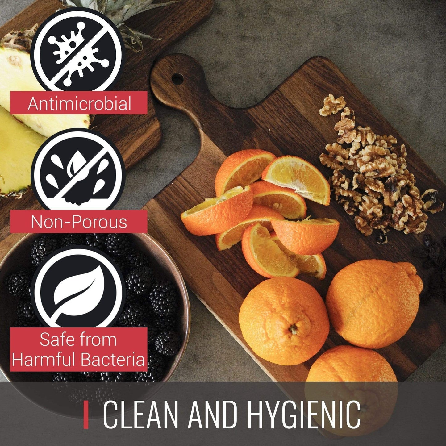 Virginia Boys Kitchens Cutting Board 10 x 16 Walnut Cutting Board with Knob Handle