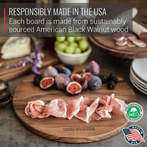 Made in the USA Cutting Board with charcuterie