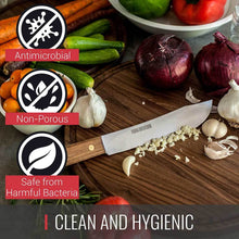 Antimicrobial chopping board garlic and onions