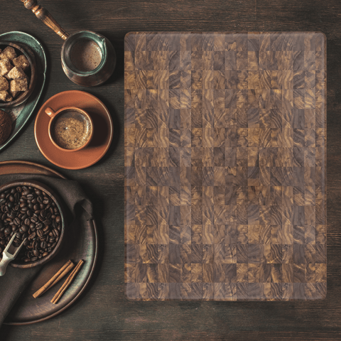 Virginia Boys Kitchens Cutting Board 20 x 15 Extra Large End Grain Walnut Wood Cutting Board - ChessMaster Pattern