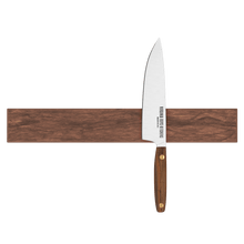 Virginia Boys Kitchens Knife 15 inch 7-Knives Holder - Wall Mounted Walnut Wood Knife Rack - Invisible Magnets