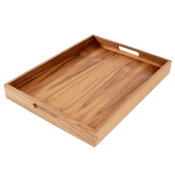 Rectangular wooden discount serving tray