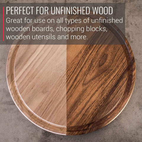 Treat butcher blocks, cutting boards, wood utensils, wooden boards with our cutting board finishing oil