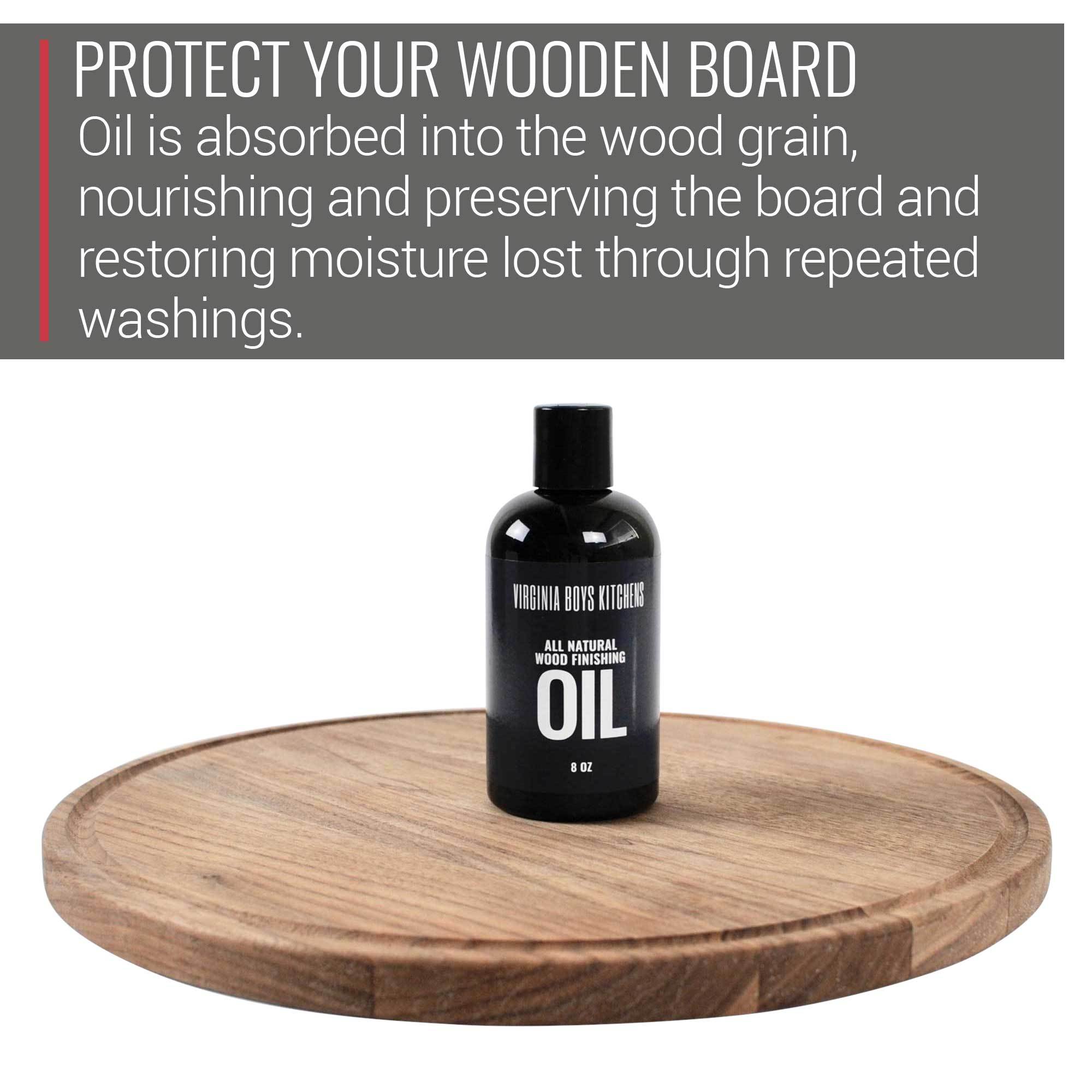 Protect your cutting board with Virginia Boys Kitchens Butcher Block Oil